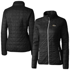 Baltimore Ravens Cutter & Buck Women's Rainier PrimaLoft Eco Insulated Full-Zip Puffer Jacket - Black online