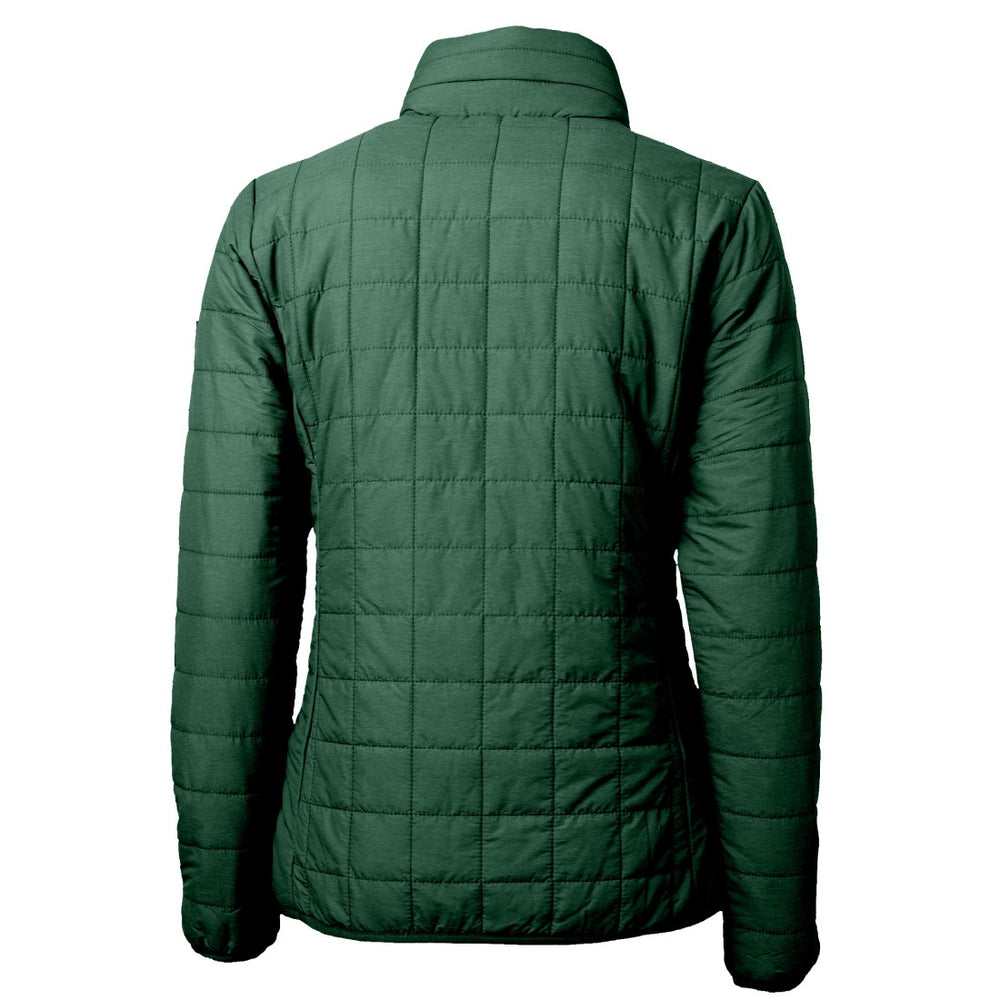 Green Bay Packers Cutter & Buck Women's Rainier PrimaLoft Eco Insulated Full-Zip Puffer Jacket - Green for sale