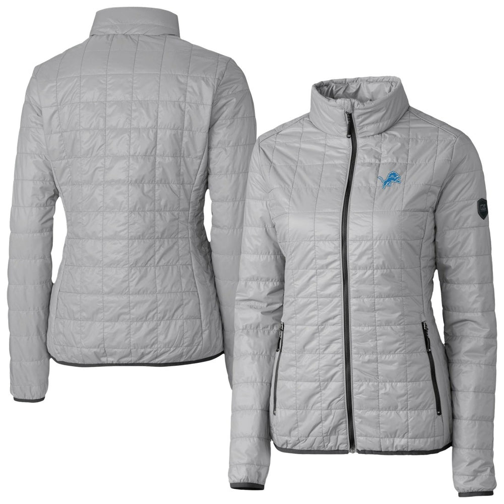 Detroit Lions Cutter & Buck Women's Rainier PrimaLoft Eco Insulated Full-Zip Puffer Jacket - Gray discount