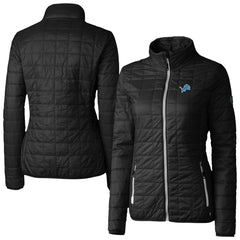 Detroit Lions Cutter & Buck Women's Rainier PrimaLoft Eco Insulated Full-Zip Puffer Jacket - Black cheap