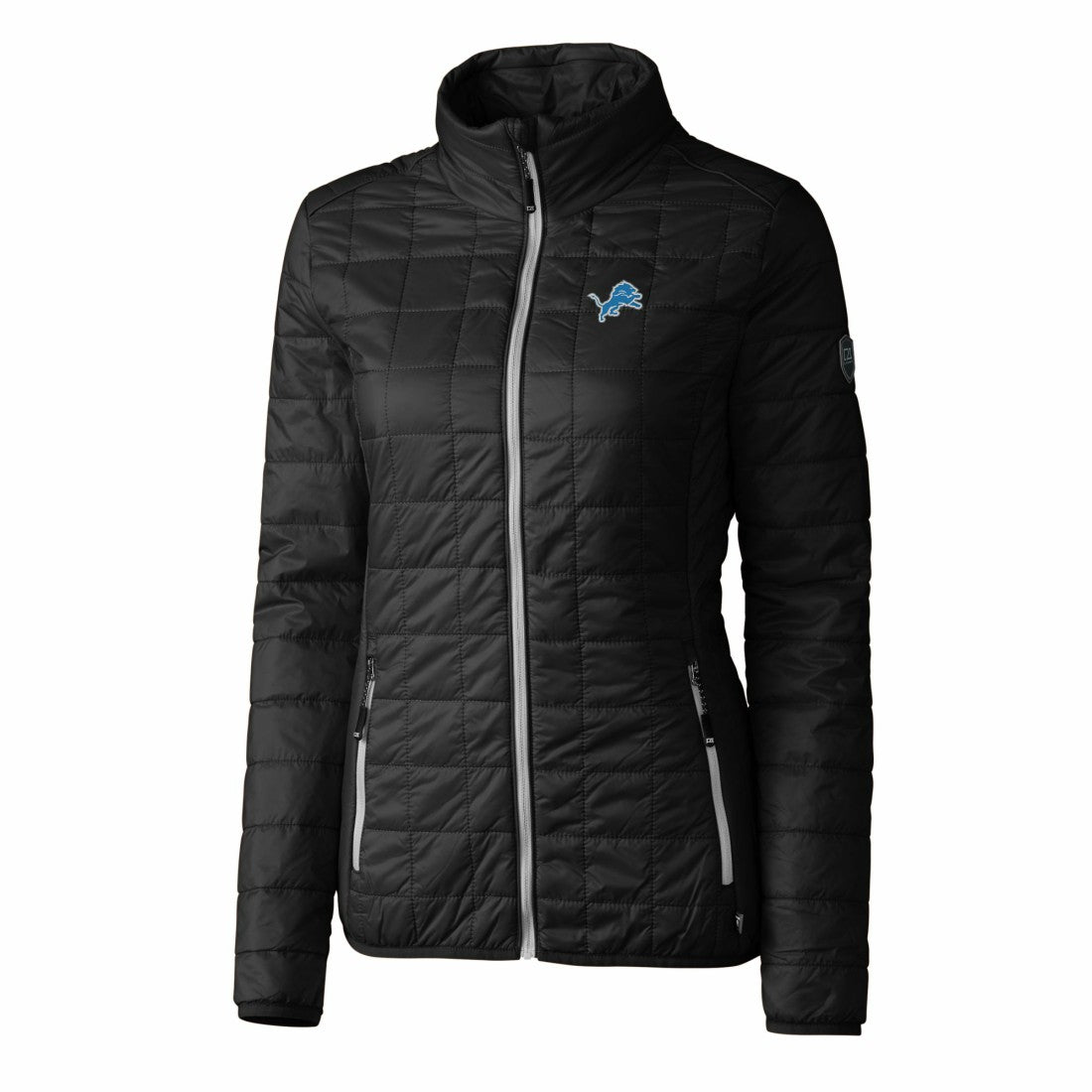 Detroit Lions Cutter & Buck Women's Rainier PrimaLoft Eco Insulated Full-Zip Puffer Jacket - Black cheap