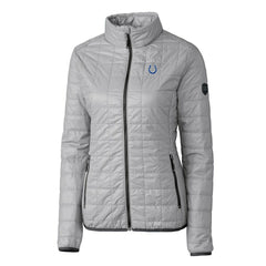 Indianapolis Colts Cutter & Buck Women's Rainier PrimaLoft Eco Insulated Full-Zip Puffer Jacket - Gray for sale
