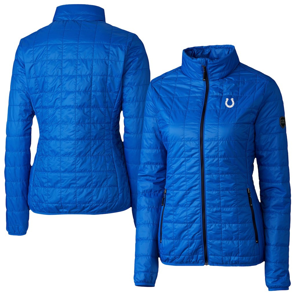 Indianapolis Colts Cutter & Buck Women's Rainier PrimaLoft Eco Insulated Full-Zip Puffer Jacket - Royal sale