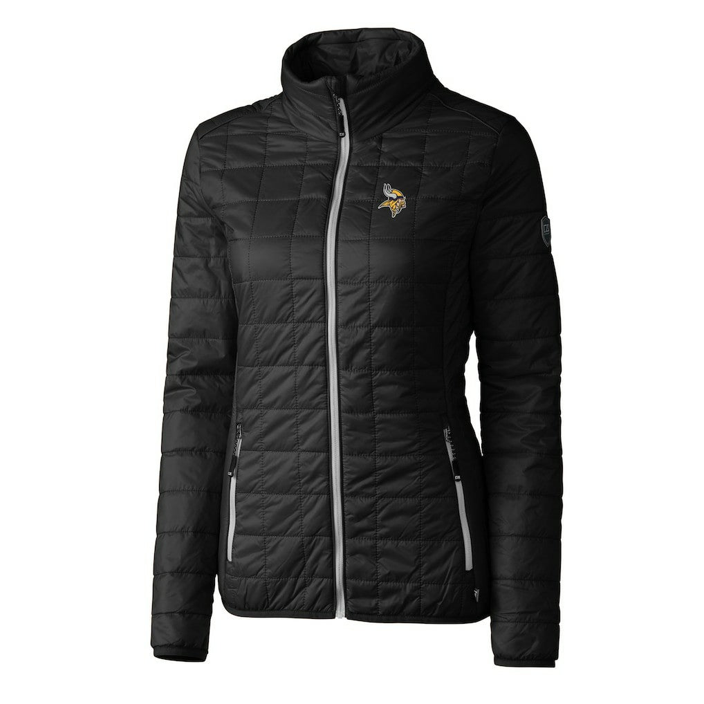 Minnesota Vikings Cutter & Buck Women's Rainier PrimaLoft Eco Insulated Full-Zip Puffer Jacket - Black outlet