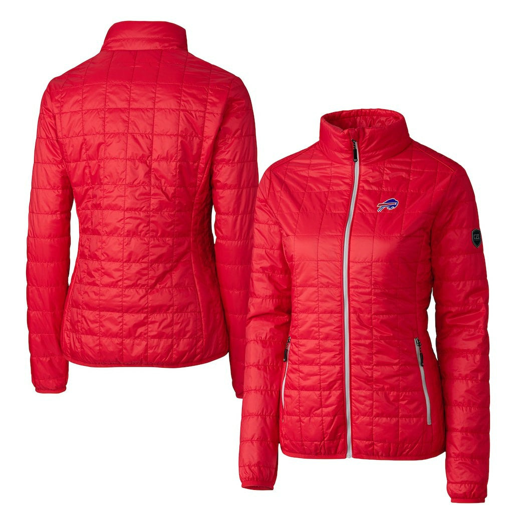 Buffalo Bills Cutter & Buck Women's Rainier PrimaLoft Eco Insulated Full-Zip Puffer Jacket - Red sale