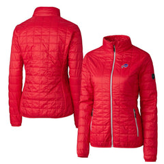 Buffalo Bills Cutter & Buck Women's Rainier PrimaLoft Eco Insulated Full-Zip Puffer Jacket - Red sale