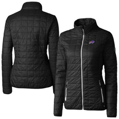 Buffalo Bills Cutter & Buck Women's Rainier PrimaLoft Eco Insulated Full-Zip Puffer Jacket - Black discount