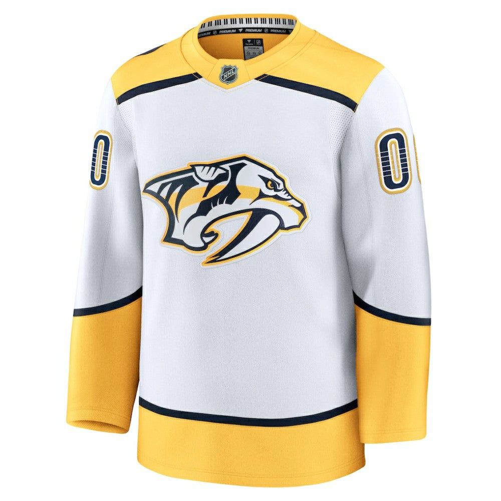 Nashville Predators Fanatics Away Premium Custom Jersey - White Jerseys
