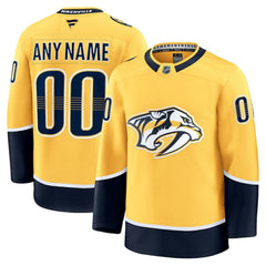 Nashville Predators Fanatics Home Premium Custom Jersey - Gold Jerseys
