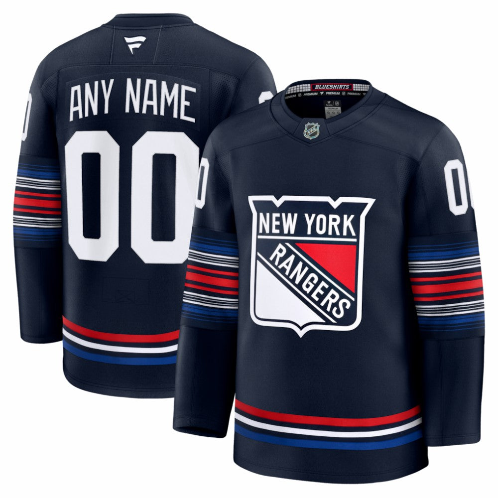 New York Rangers Fanatics Alternate Premium Custom Jersey - Navy Jerseys