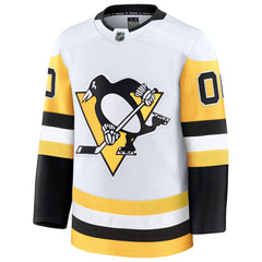 Pittsburgh Penguins Fanatics Away Premium Custom Jersey - White Jerseys