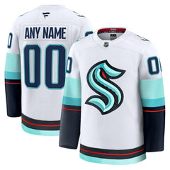 Seattle Kraken Fanatics Away Premium Custom Jersey - White Jerseys