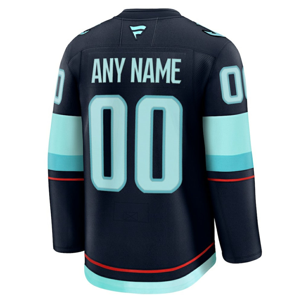 Seattle Kraken Fanatics Home Premium Custom Jersey - Deep Sea Blue Jerseys