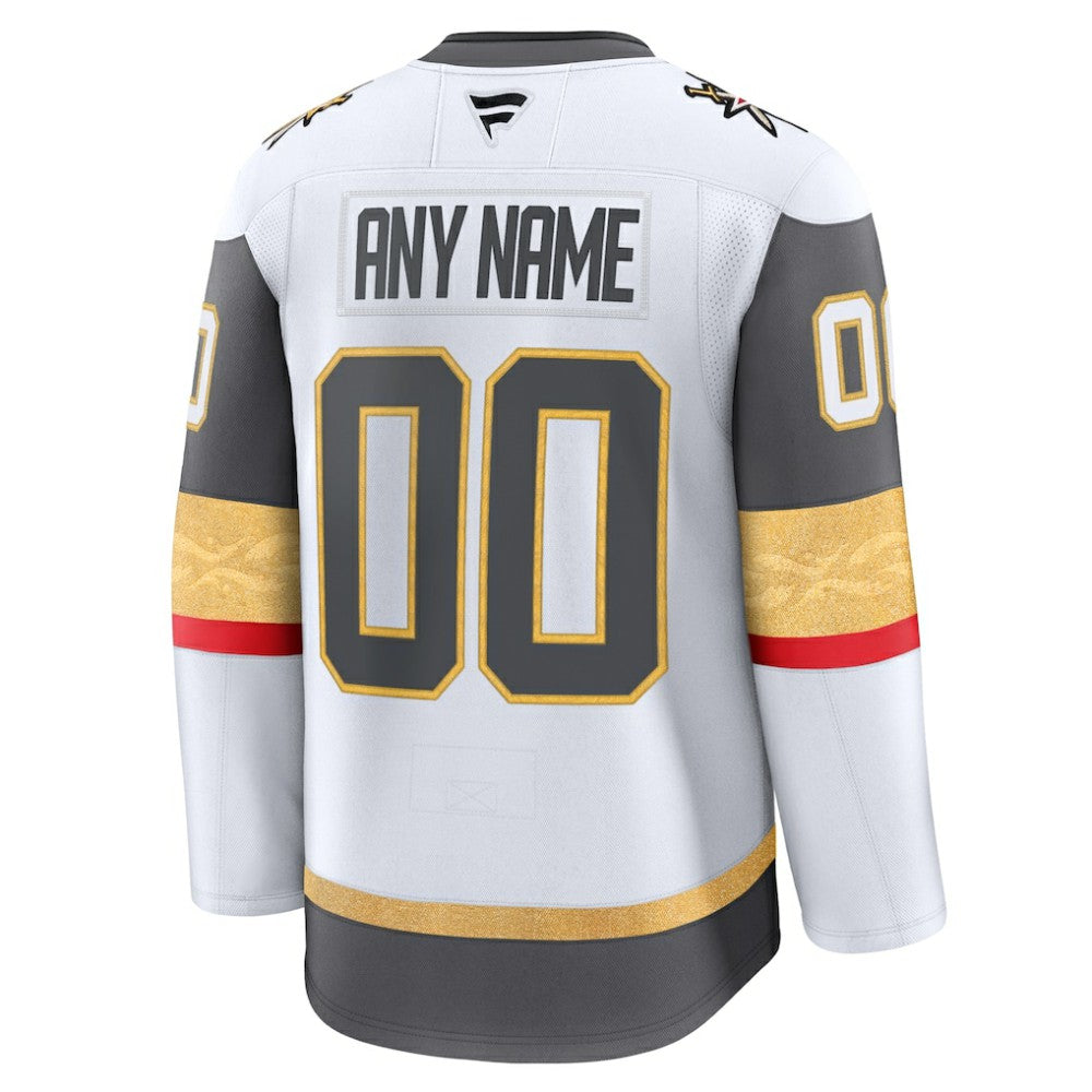 Vegas Golden Knights Fanatics Away Premium Custom Jersey - White Jerseys