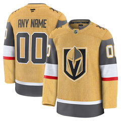 Vegas Golden Knights Fanatics Home Premium Custom Jersey - Gold Jerseys