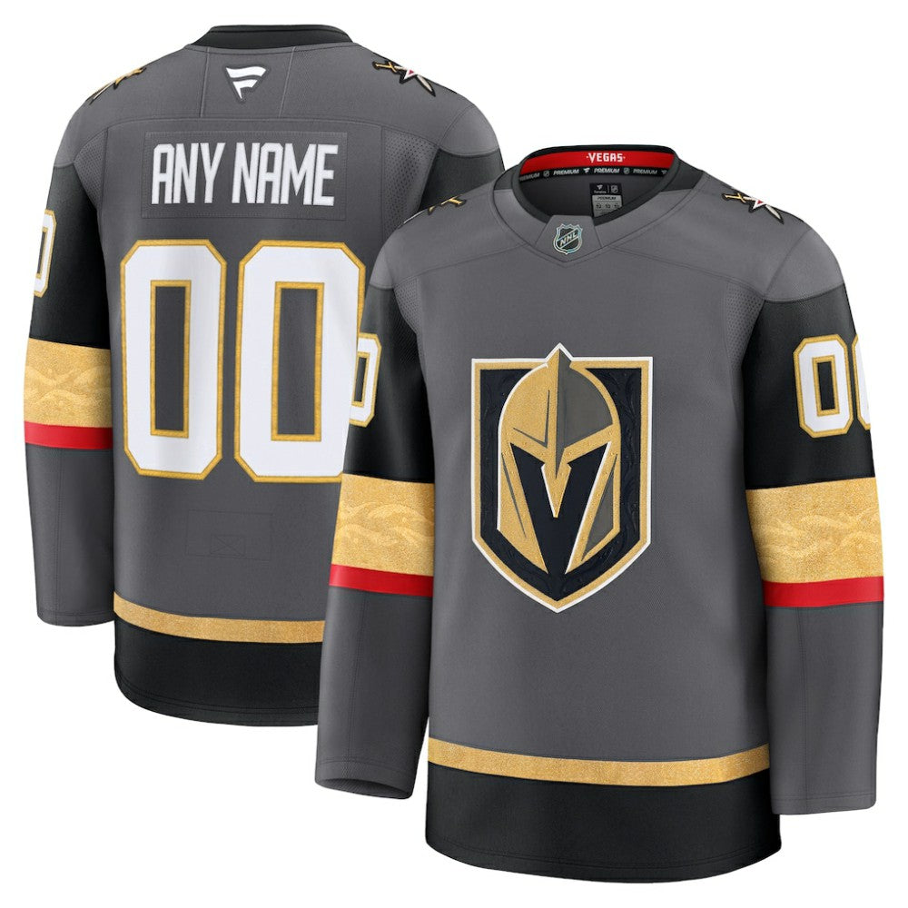 Vegas Golden Knights Fanatics Alternate Premium Custom Jersey - Gray Jerseys