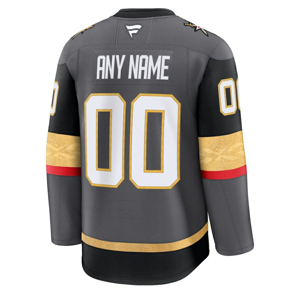 Vegas Golden Knights Fanatics Alternate Premium Custom Jersey - Gray Jerseys