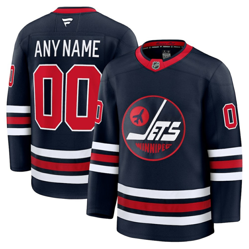 Winnipeg Jets Fanatics Alternate Premium Custom Jersey - Navy Jerseys