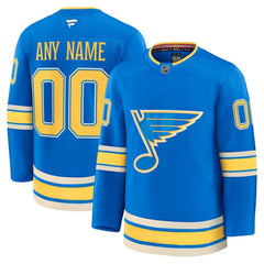 St. Louis Blues Fanatics Alternate Premium Custom Jersey - Blue Jerseys