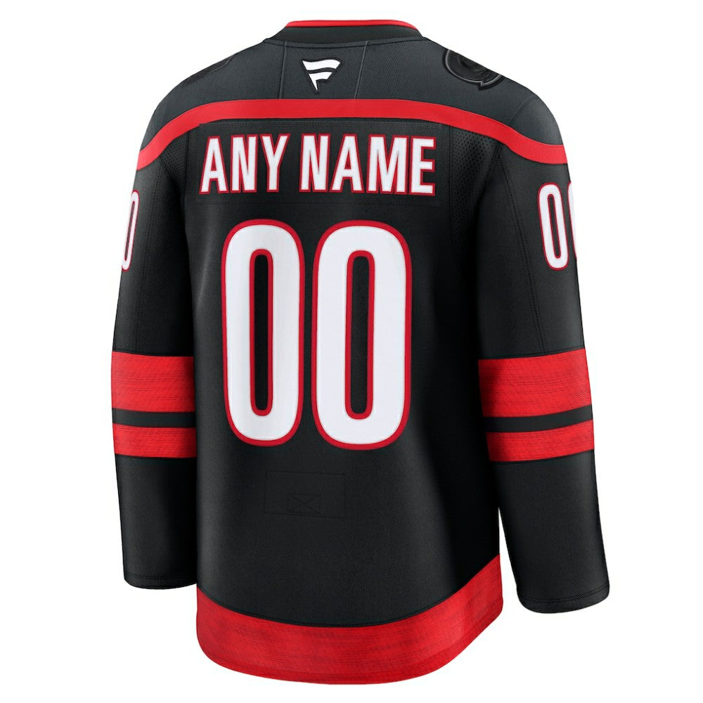 Carolina Hurricanes Fanatics Home Premium Custom Jersey - Black Jerseys
