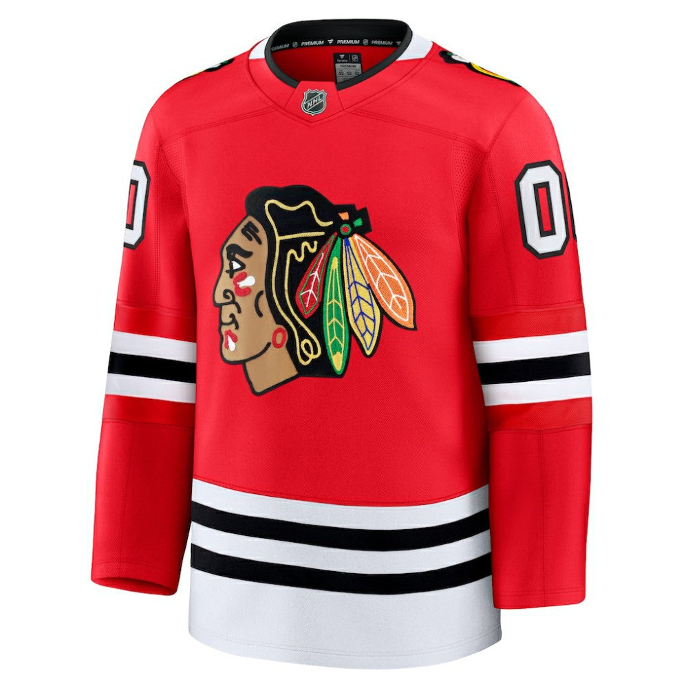 Chicago Blackhawks Fanatics Home Premium Custom Jersey - Red Jerseys