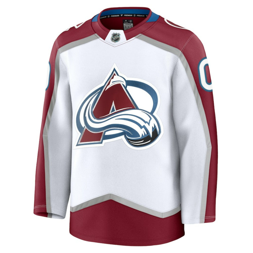 Colorado Avalanche Fanatics Away Premium Custom Jersey - White Jerseys
