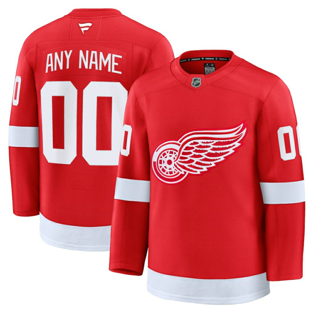 Detroit Red Wings Fanatics Home Premium Custom Jersey - Red Jerseys