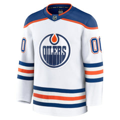Edmonton Oilers Fanatics Away Premium Custom Jersey - White Jerseys