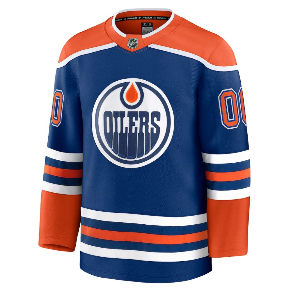 Edmonton Oilers Fanatics Home Premium Custom Jersey - Royal Jerseys