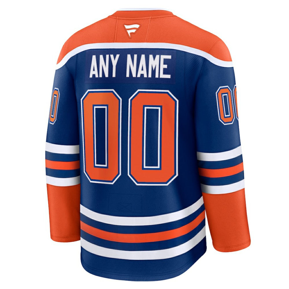 Edmonton Oilers Fanatics Home Premium Custom Jersey - Royal Jerseys