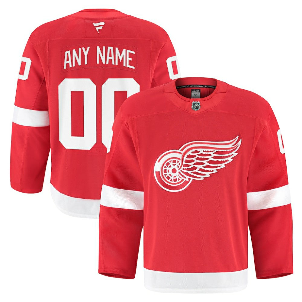 Detroit Red Wings Fanatics Home Authentic Pro Custom Jersey - Red Jerseys