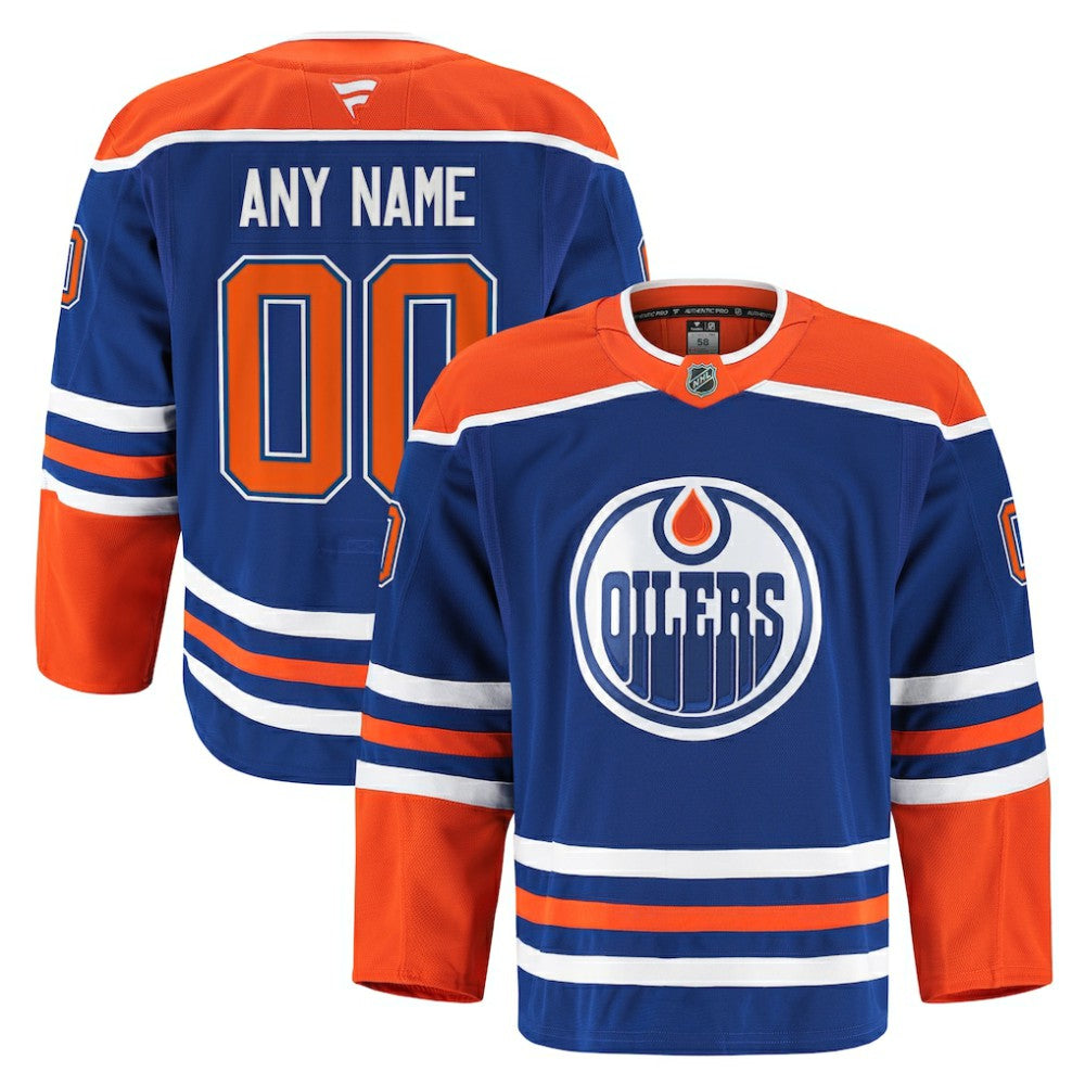 Edmonton Oilers Fanatics Home Authentic Pro Custom Jersey - Royal Jerseys
