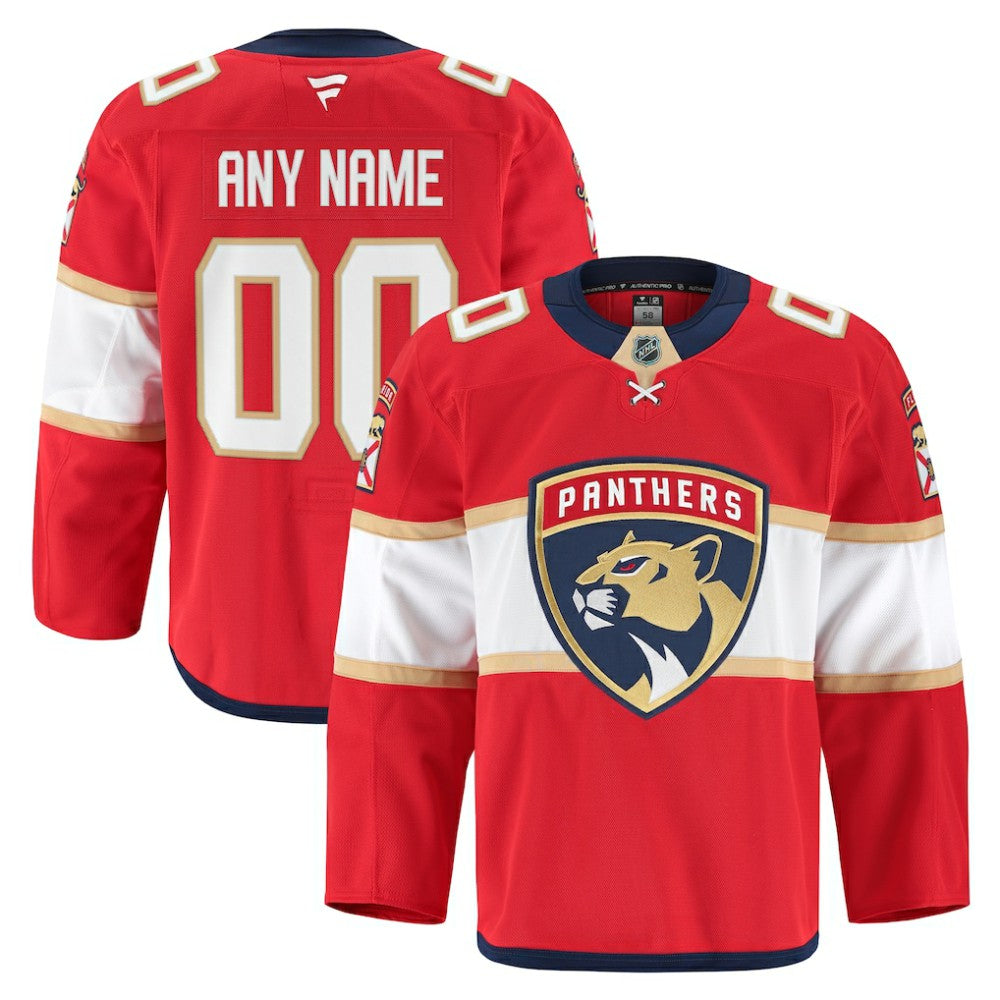 Florida Panthers Fanatics Home Authentic Pro Custom Jersey - Red Jerseys