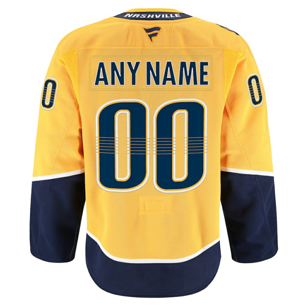 Nashville Predators Fanatics Home Authentic Pro Custom Jersey - Gold Jerseys