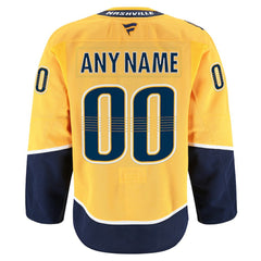 Nashville Predators Fanatics Home Authentic Pro Custom Jersey - Gold Jerseys