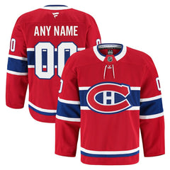 Montreal Canadiens Fanatics Home Authentic Pro Custom Jersey - Red Jerseys