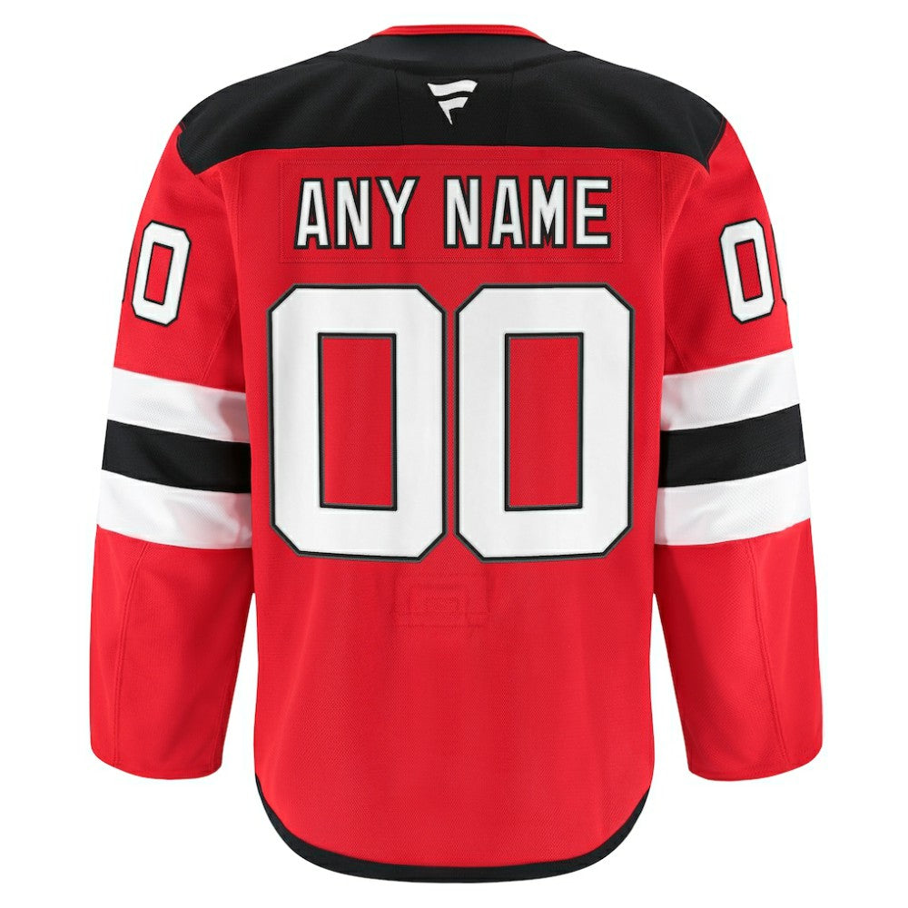 New Jersey Devils Fanatics Home Authentic Pro Custom Jersey - Red Jerseys