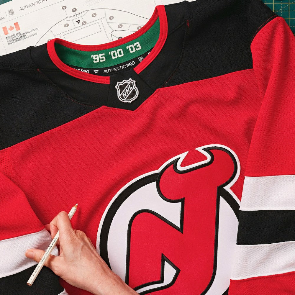 New Jersey Devils Fanatics Home Authentic Pro Custom Jersey - Red Jerseys