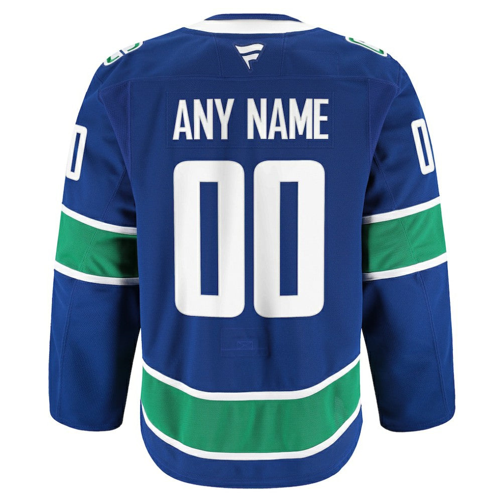Vancouver Canucks Fanatics Home Authentic Pro Custom Jersey - Blue Jerseys