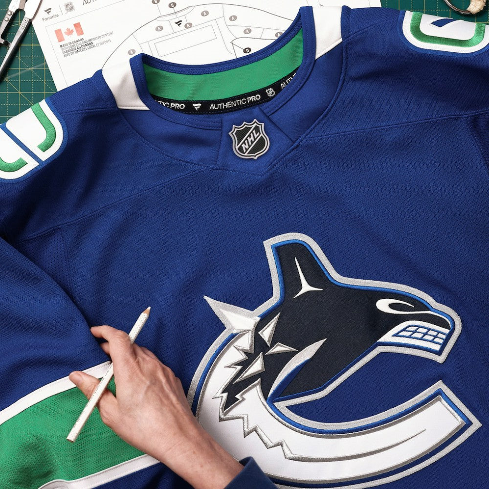Vancouver Canucks Fanatics Home Authentic Pro Custom Jersey - Blue Jerseys