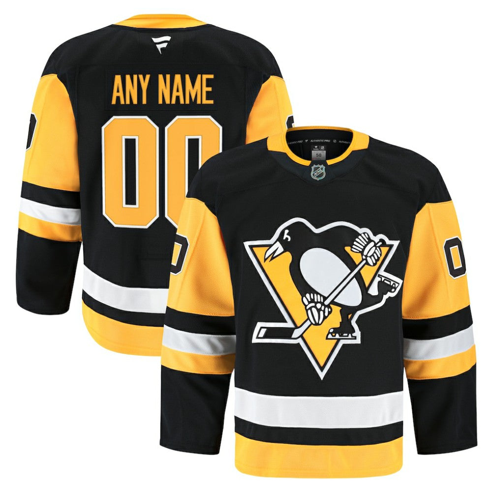 Pittsburgh Penguins Fanatics Home Authentic Pro Custom Jersey - Black Jerseys