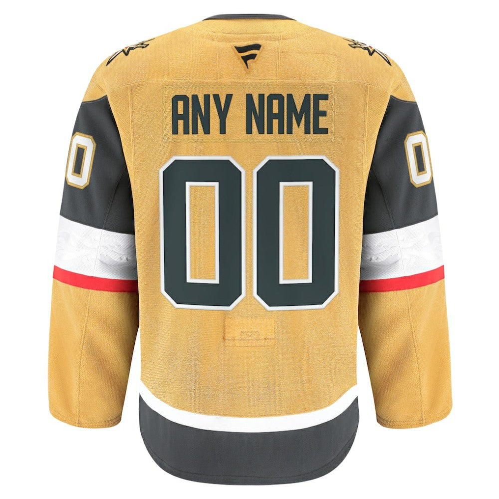 Vegas Golden Knights Fanatics Home Authentic Pro Custom Jersey - Gold Jerseys