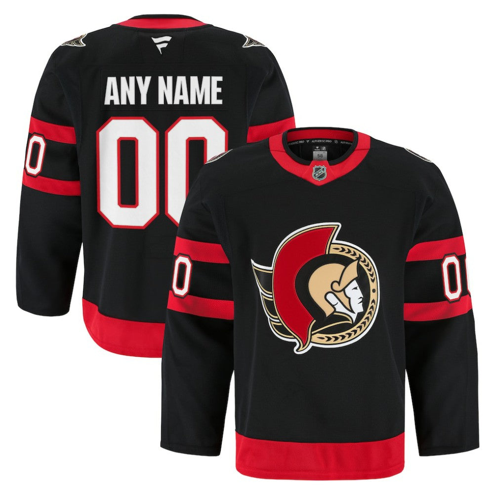 Ottawa Senators Fanatics Home Authentic Pro Custom Jersey - Black Jerseys