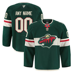 Minnesota Wild Fanatics Home Authentic Pro Custom Jersey - Green Jerseys