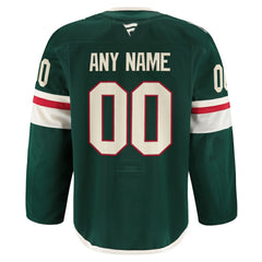 Minnesota Wild Fanatics Home Authentic Pro Custom Jersey - Green Jerseys
