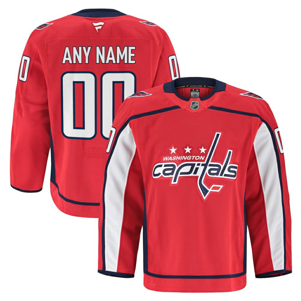 Washington Capitals Fanatics Home Authentic Pro Custom Jersey - Red Jerseys