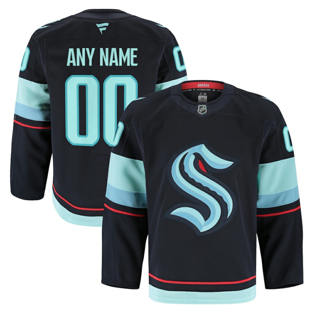 Seattle Kraken Fanatics Home Authentic Pro Custom Jersey - Navy Jerseys