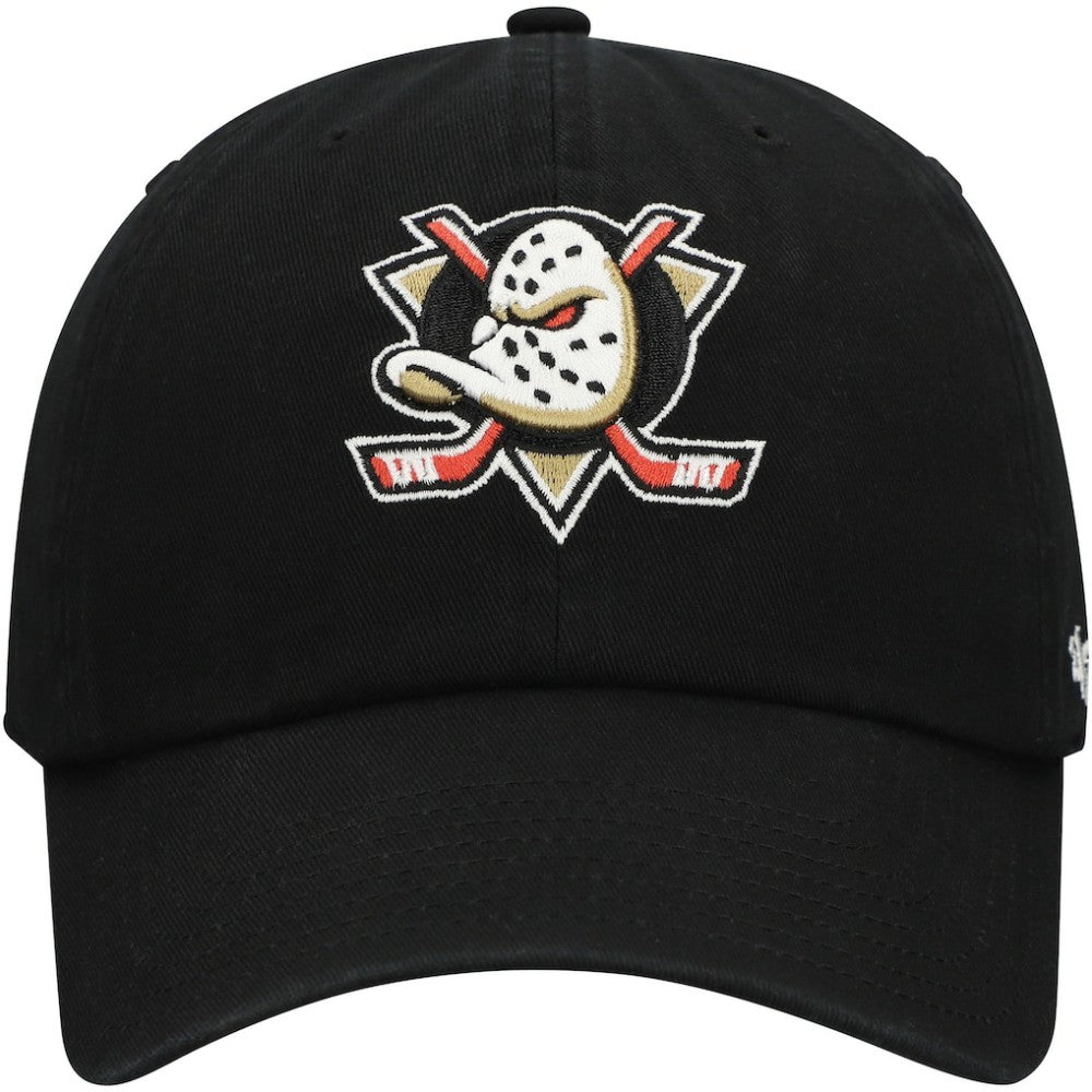 Anaheim Ducks '47 Core Logo Clean Up Adjustable Hat - Black Hats