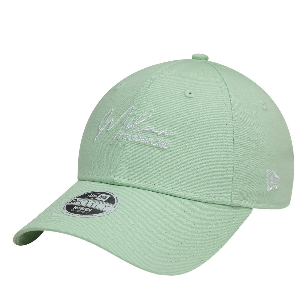 AC Milan New Era Women's Script 9FORTY Adjustable Hat - Light Green discount
