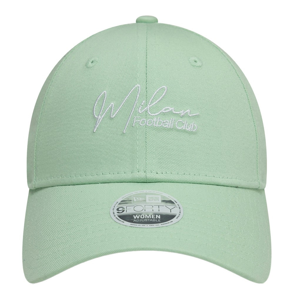 AC Milan New Era Women's Script 9FORTY Adjustable Hat - Light Green discount